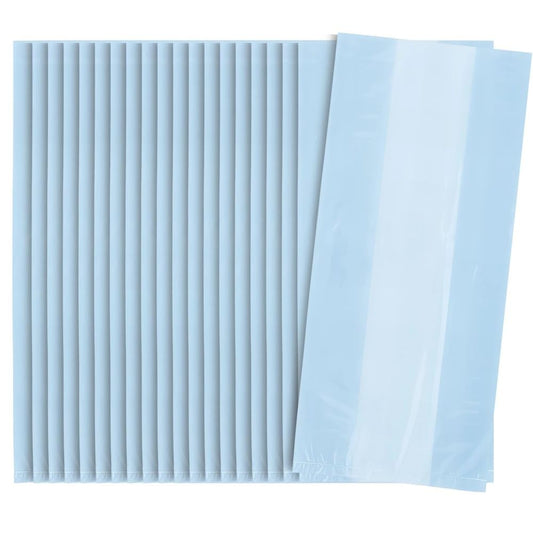 Baby Blue Cellophane Party Favor Plastic Bags - 11.5" x 5" (30 Ct) | Perfect for Gifts, Candy, Treats