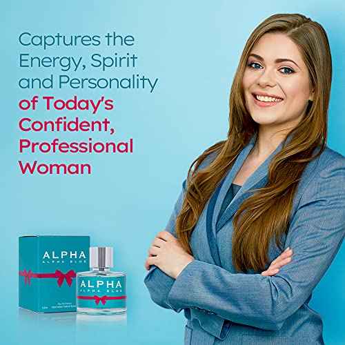 NovoGlow Alpha Blue for Women - 3.4 Fl Oz Oz Eau De Parfum Spray - Long Lasting Fruity & Floral Fragrance Smell Fresh & Feminine All Day Includes Carrying Pouch Gift for Women for All Occasions