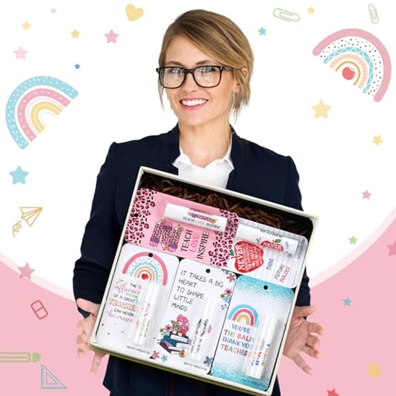 60 Pack Christmas Teacher Appreciation Gifts Bulk Lip Balms Employee Staff Appreciation Teacher Staff Team Thank You Gift Bulk Christmas Party Favors for Xmas Stocking Stuffers for Women Men (Classic)
