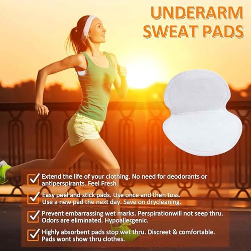 Underarm Sweat Pads for Women [100 Pcs], UOIRMI Armpit Pads for Sweating Women, Disposable Underarm Sweat Pads, Armpit Sweat Pads for A Whole Day Protection | Ideals for Workouts and Special