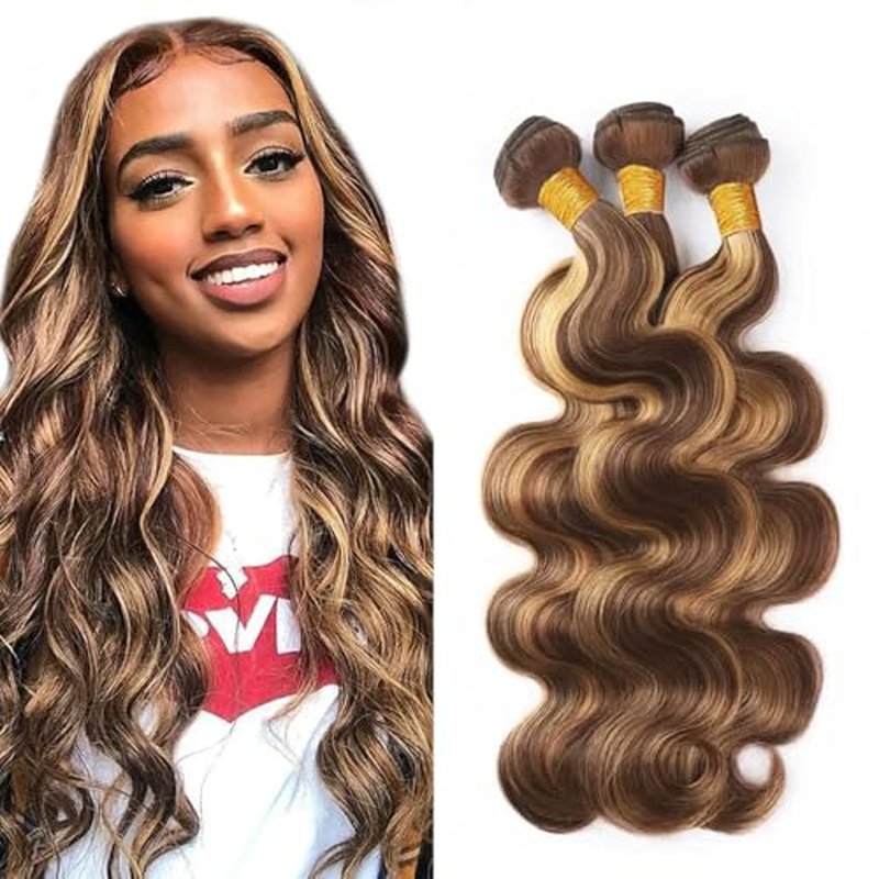 P427 Blonde Bundles Human Hair Body Wave Bundles 24 26 28 Inch Unprocessed Brazilian Virgin Remy Hair 3 Bundle Honey Blonde Body Wave Bundle Human Hair Extensions