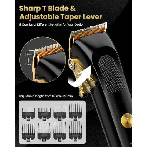Hair Clippers for Men Professional, Cordless Clippers for Hair Cutting Clippers and Trimmers Set with LED Display Rechargeable Haircut Machine for Household, Gifts for Men
