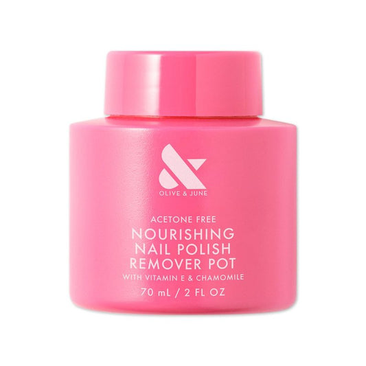 Olive & June Nourishing Remover Pot | Non Acetone | No-Mess Nail Polish Removal For Hands & Feet | Vitamin E & Chamomile | Acetone - Free Super Fast Removal | Vegan, Cruelty-Free
