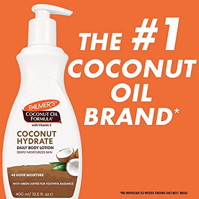 Palmer's Coconut Oil Formula Body Lotion for Dry Skin, Hand & Body Moisturizer with Green Coffee Extract & Vitamin E, Pump Bottle, 13.5 Fl Oz (Pack of 1)