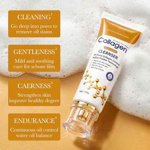 Collagen face wash sets for women, 13 Pcs Skin Care Set , Facial Kit with Facial Cleanser Toner Eye Cream Face Serum Face Cream Face Mask Eye Mask