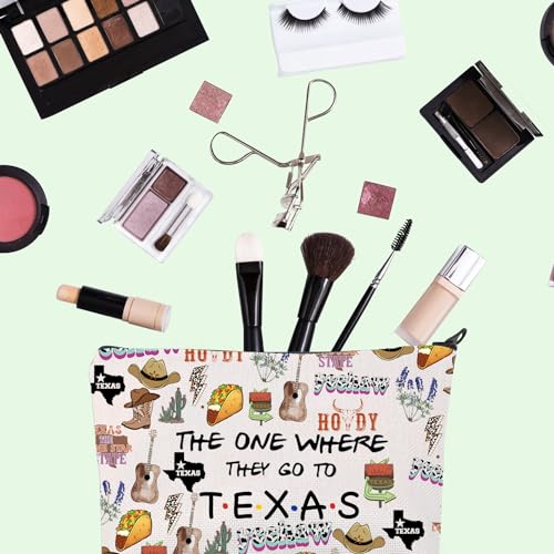 FOTAP Texas Trip Makeup Bag - Lone Star State Travel Bag & Housewarming Gift