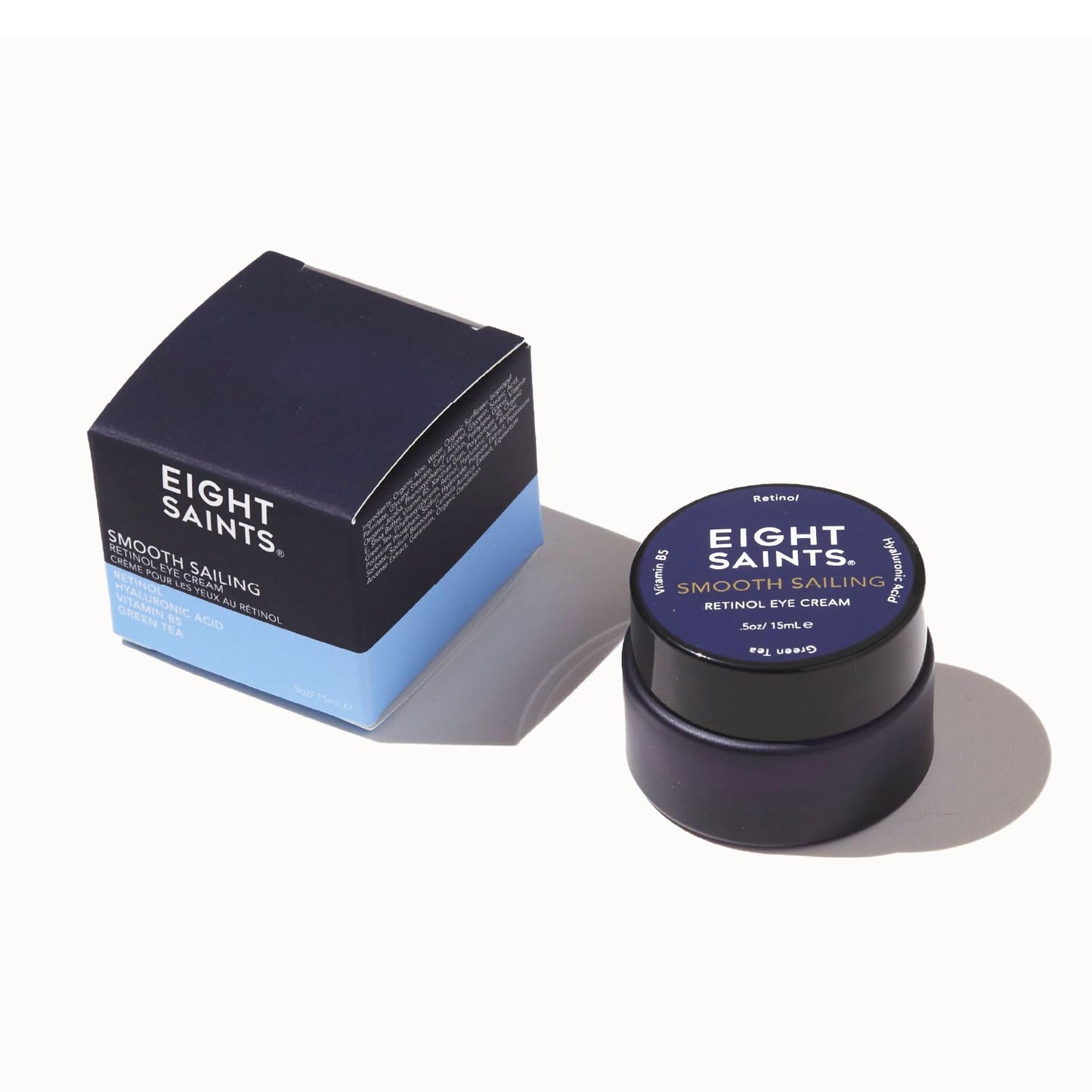 Eight Saints Retinol Eye Cream, For Smoothing Fine Lines and Wrinkles and Improve Skin Tone, with Vitamin B5, Retinol, and Hyaluronic Acid, 0.5 Ounce