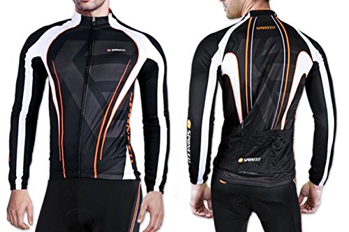 Bikes for Men Shirt Long Bike Fit Cycle Jersey Bicyle Clothes Full Zip US M Black Grey Multi