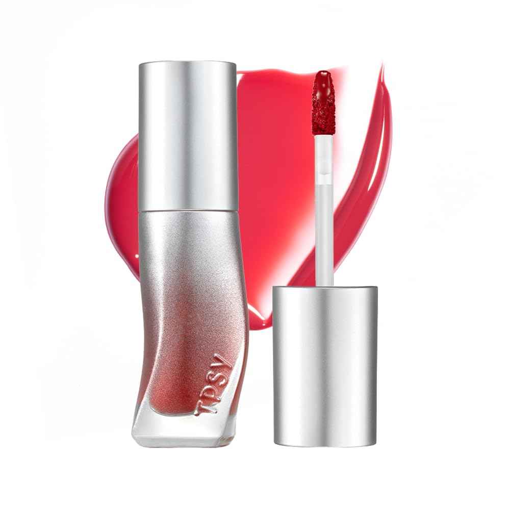 TPSY Juicy Lip Plumper (04 Flushed) - Mauve Pink, Tinted Lip Plumping Gloss, Volumizing & Hydrating, for Fuller Lips, Non-Sticky Glossy Finish, Vegan