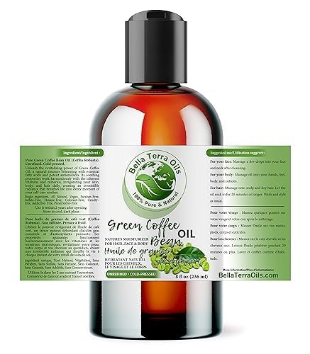 Green Coffee Bean Oil - 8 oz Natural Oil for Radiant Skin & Hair | Rich in Nutrients