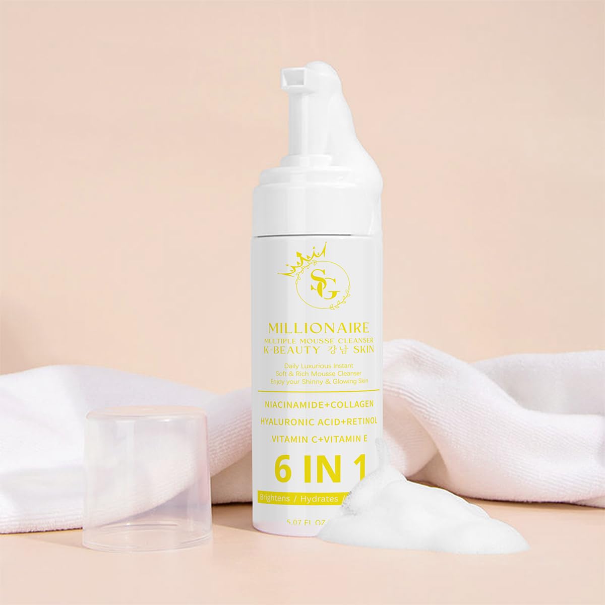 SG Advanced 6 in 1 Millionaire Multiple Mousse Cleanser K-Beauty 강남 Skin