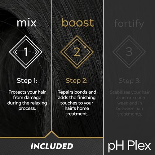 LIW pH Plex Relaxer Steps 1 & 2 Protect & Repair - Hair Care Treatment - Use with Home Hair Relaxer Products - Salon Quality Professional Results at Home - 1 Sachet of Steps 1 & 2