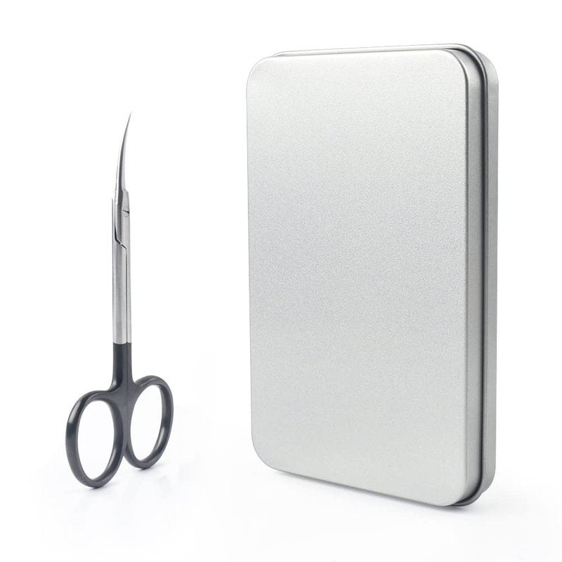 Qunzhao Cuticle Scissors for Women and Men Curved Stainless Steel with Tip Grooming Blades Manicure Nail for Dry Skin Nail Scissors (3)