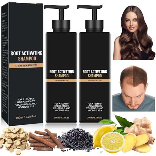 2Pcs Root Activator Shampoo - Hair Growth Root Activator Shampoo for Men and Women - Natural Formula for Hair Loss and Thinning Hair