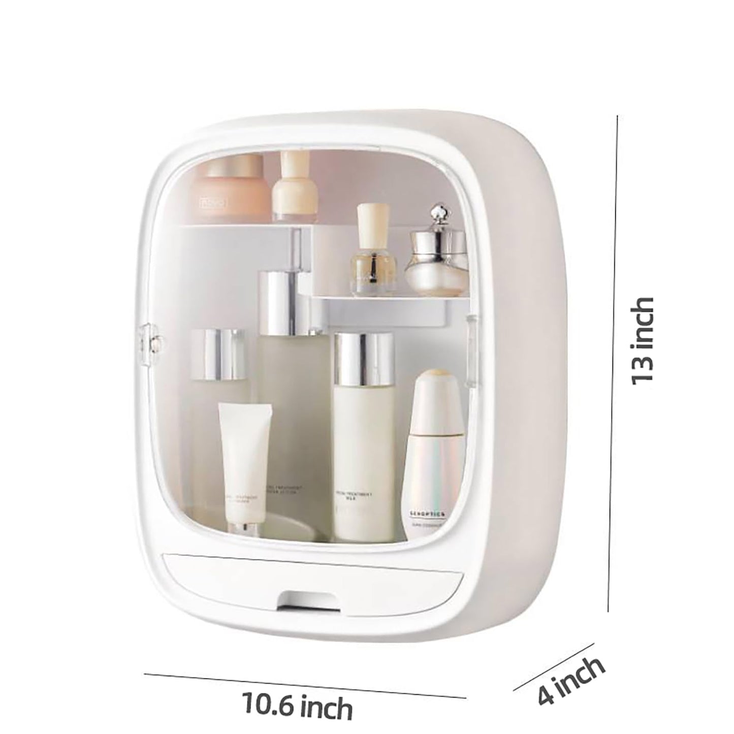 Heaime Makeup Organizer Shelf,Wall-Hanging Cosmetics Organizer and Storage Box,Cosmetic Display Cases,Wall-Mounted Storage Rack for Cosmetics,Skincare and Hair Accessorie