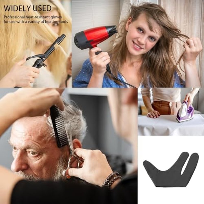 Hair Styling Gloves | 3 Finger Heat Resistant Gloves | Hair Dye Safe Curling Wand Gloves | Curling Wand Gloves | Heat