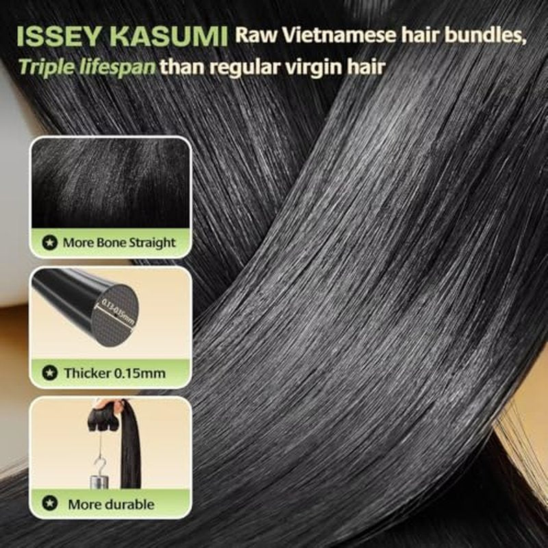 Raw Vietnamese Human Hair Single Bundle,Triple Lifespan Than Regular Virgin Hair,In-Store Quality,Online Price! 100% Raw Vietnamese Hair Bundles Straight Raw Hair Bundles 20 Inch