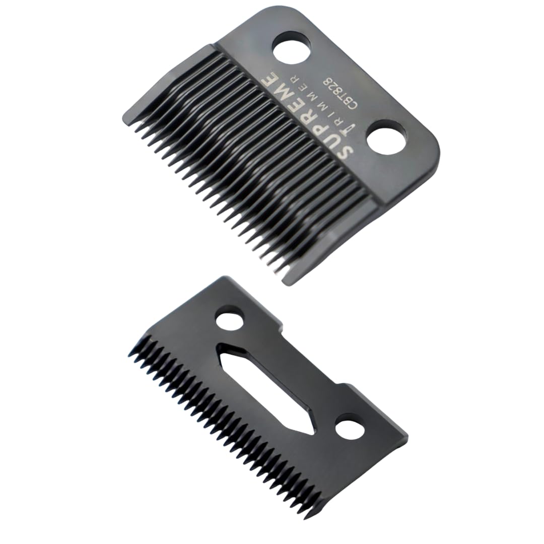 Supreme Trimmer DLC Coated Steel Replacement Blade CBT828 | Taper Blade for Hair Clippers | Black