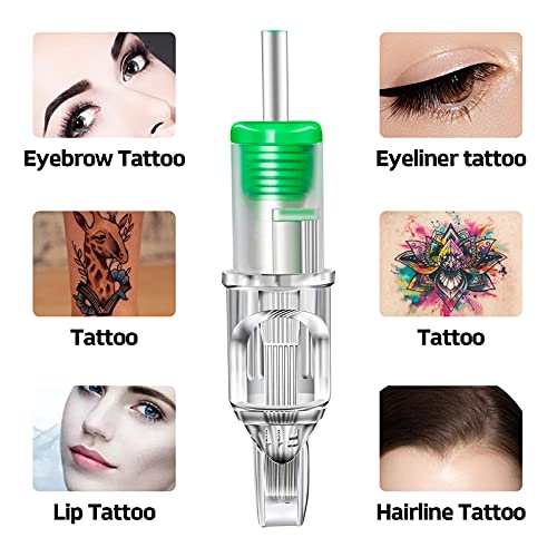 Tattoo Cartridge Needles - Autdor 100Pcs Mixed Tattoo Needles Cartridge Round Liner Shader Flat Magnum 3RL 5RL 7RL 9RL 3RS 5RS 7RS 9RS 5M1 7M1 for Tattoo Supplies Tattoo Kit Tattoo Machine