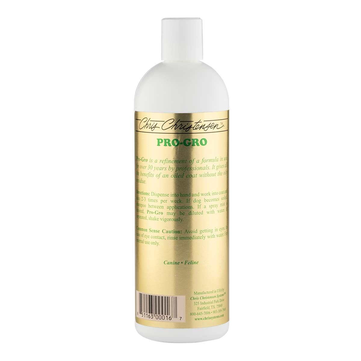 Chris Christensen ProLine Pro-Gro Premium Conditioner, Groom Like a Professional, Deeply Moisturizes, Made in USA, 16 oz
