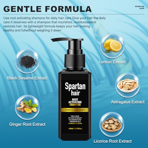 Root Activator Shampoo for Men -Strengthening & Smoothing Restoring System for Gray Hair, Thinning Hair - Men & Women 5.07 fl oz / 150 mL