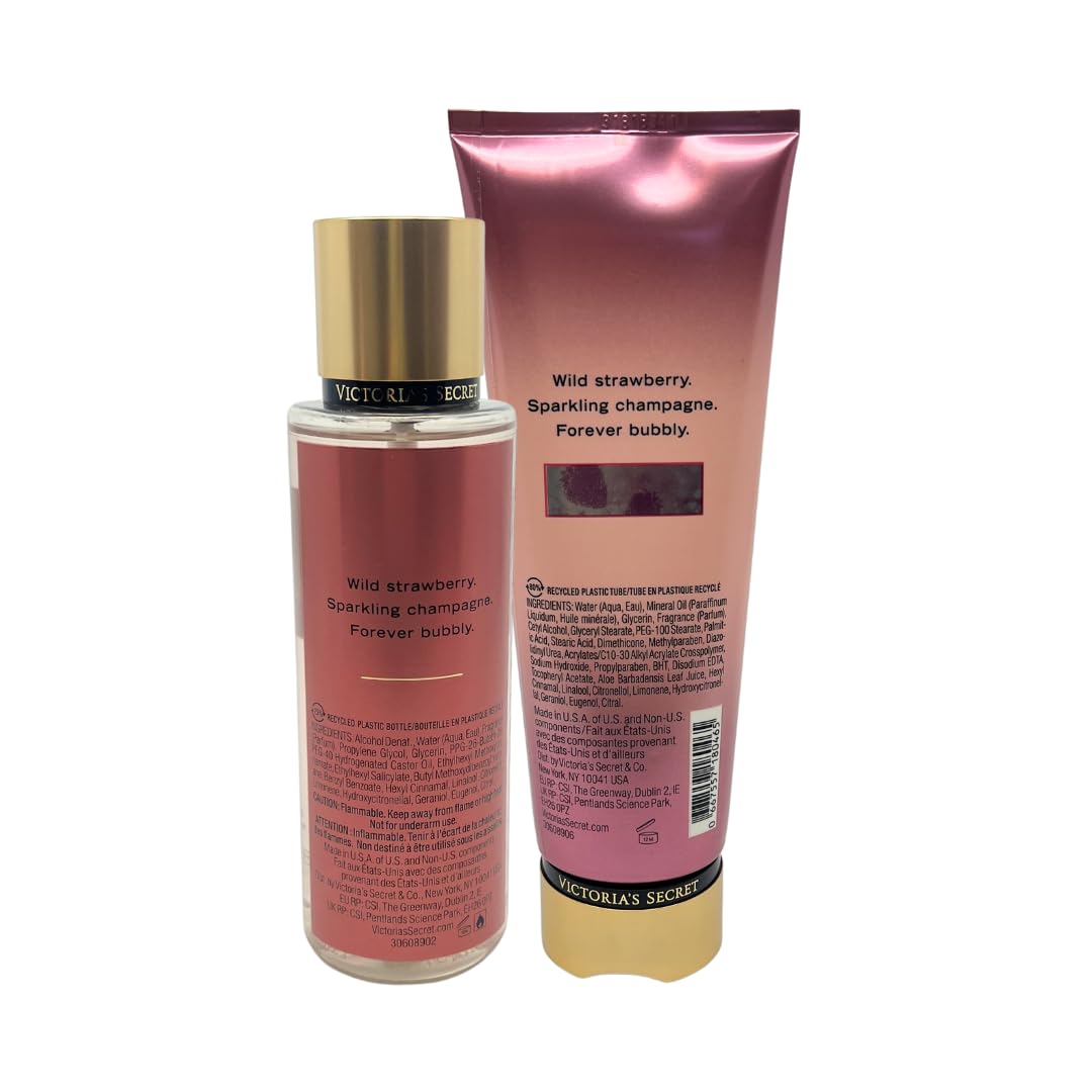 Strawberries & Champagne Fragrance Mist & Lotion Set - 8.4oz Mist & 8oz Lotion