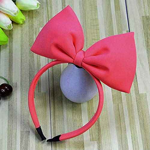 YAXAMING Bowknot Headband, Big Bow Hairband for Women - Halloween, Christmas Party Decoration, Cosplay Costume, Handmade Headdress Headpiece Hair Accessories with Rose