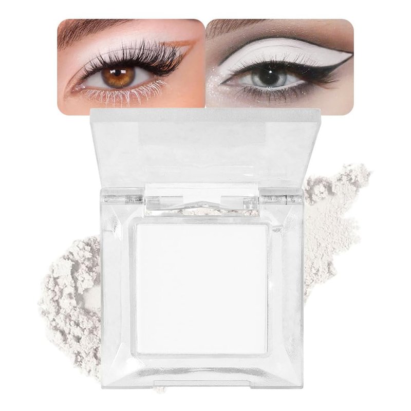 Matte High-Pigment Eyeshadow - Velvety Silky Finish | Long-Lasting Waterproof White 02