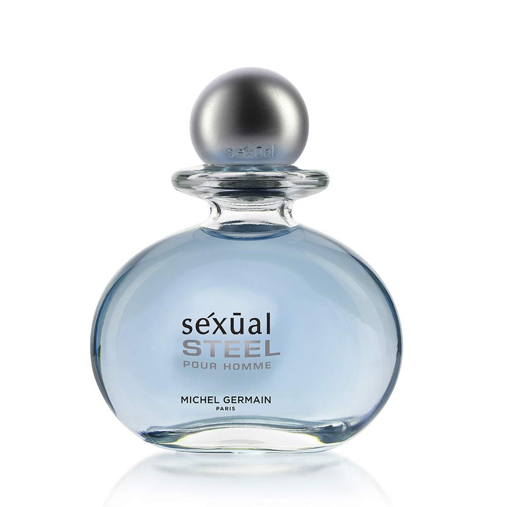Michel Germain Sexual Steel Pour Homme Eau de Toilette Spray Men's Cologne, Top Notes of Ginger, Bergamot, Rhubarb Leaves, Charismatic & Intense Gift for Him, 2.5 Fl Oz