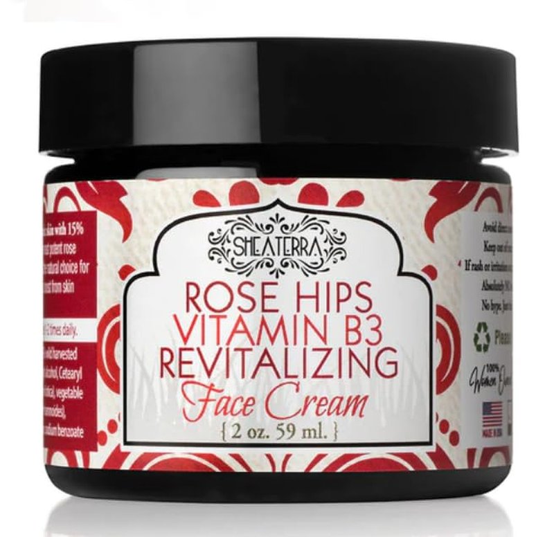 Revitalizing Face Cream with Rose Hips & Vitamin B3 - 2 Ounce | Hydrating Skincare