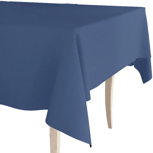 Rectangular Royal Blue Tablecloth Plastic, (1 Pc) 54" x 108" Blue Plastic Tablecloth, Perfect Blue Disposable Tablecloth and Elegant Blue Table Cover for Parties, Dinners and Special Occasions