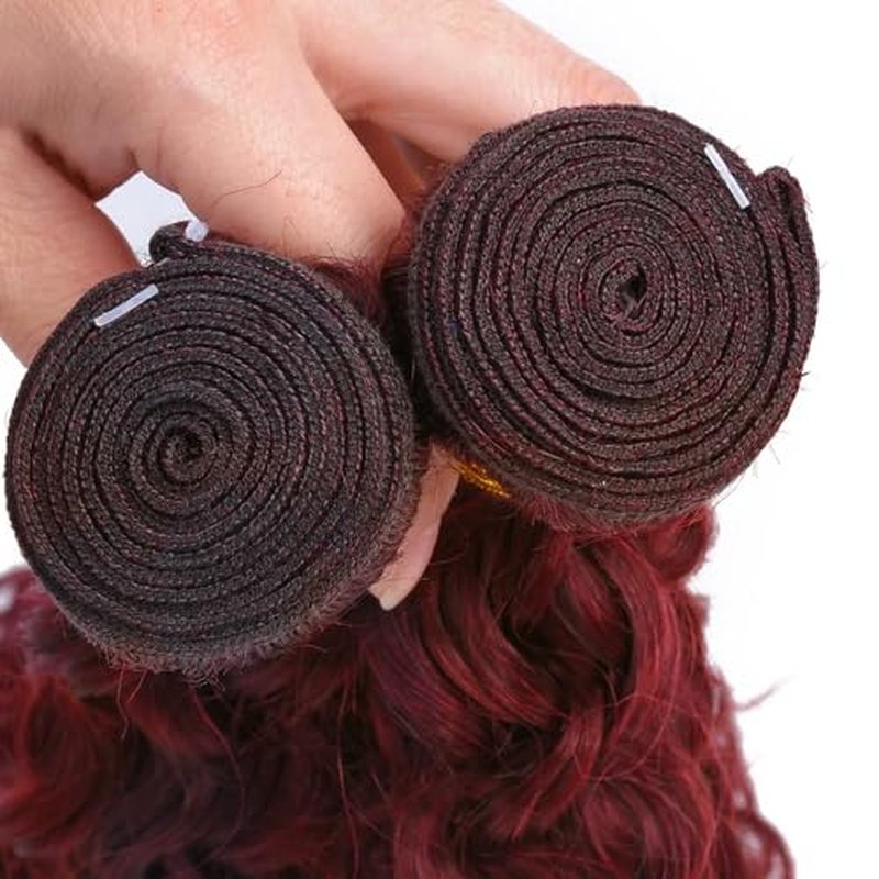 26 28 30 inch LadrXadr 99J Bundles Human Hair Burgundy Water Wave 3 Bundles 99J Water Wave Bundle Human Hair Extensions