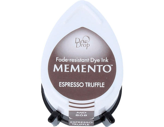 Tsukineko MD000808 Memento Dew Drop Fade Resistant Dye Inkpad, Espresso Truffle