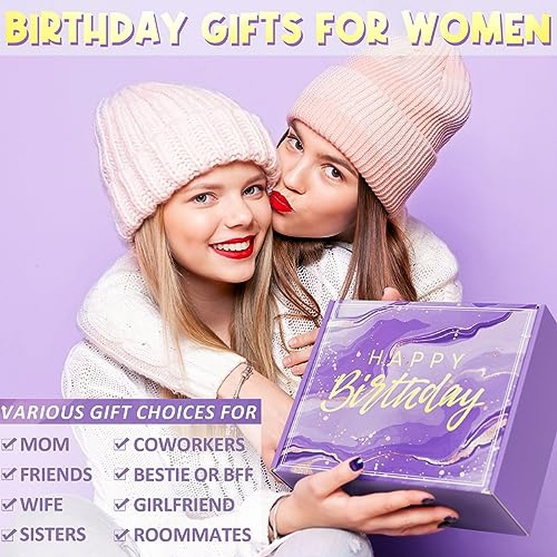 Birthday Gifts for Women Friendship, Lavender Relaxing Spa Gifts Basket Set for Women, Self Care Gifts Unique Happy Birthday Gifts Idea for Mom Her Best Friends Sister Wife Girlfriend Coworker Teacher