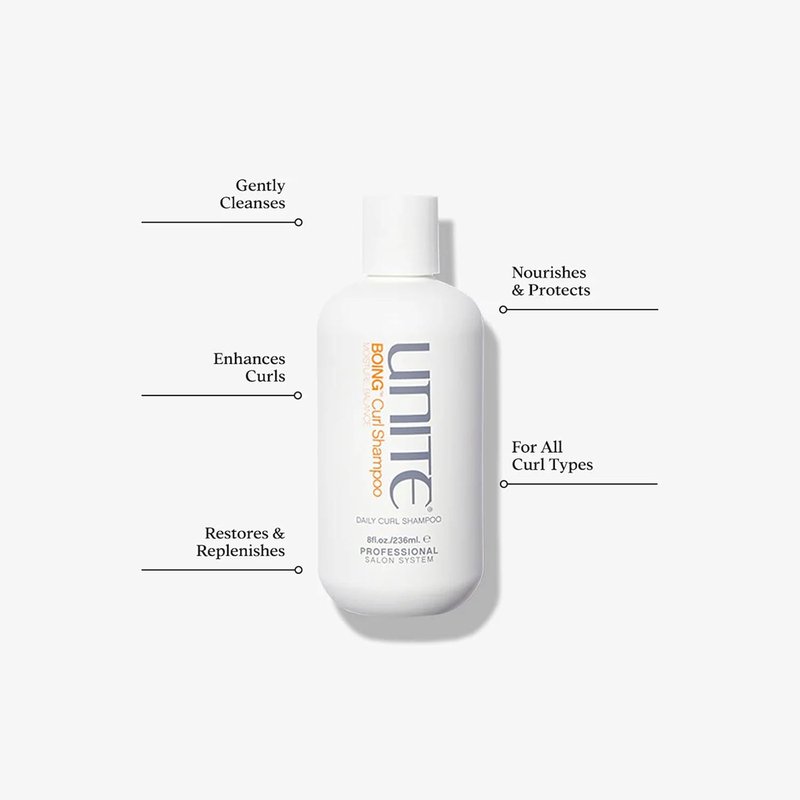 UNITE Hair Boing Curl Shampoo & Conditioner - Hydrating Formula for Wavy & Curly Hair | 8 Fl Oz Each
