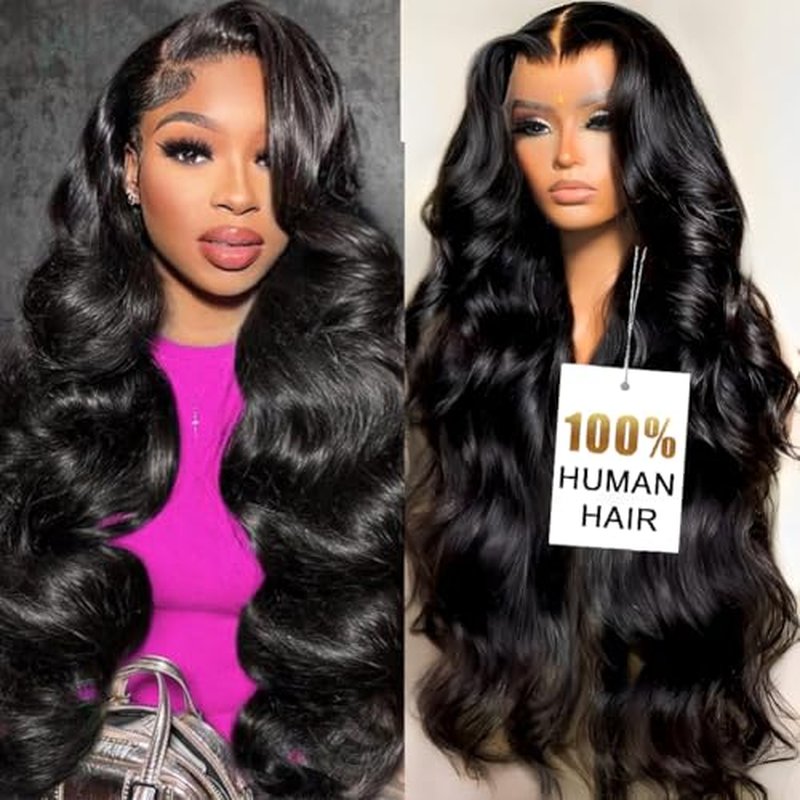 ITODAY 28 Inch Body Wave Lace Front Wig 100% Human Hair HD 200% Density13x4 Lace Frontal Wigs Human Hair Pre Plucked Free Part with Baby Hair