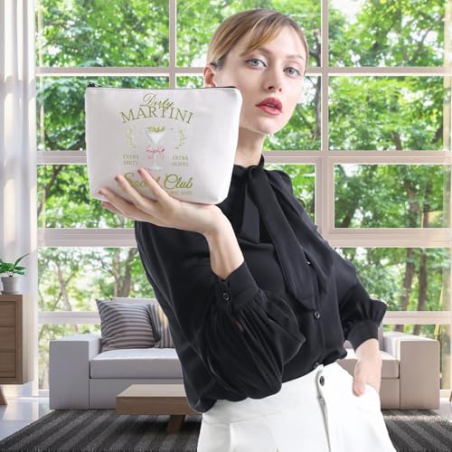 WCGXKO Hostess Bar Bag Novelty Makeup Bag Alcohol Gift Housewarming Gift Zipper Pouch Cosmetic Bag (Dirty MARTINI Bag)