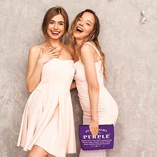 Wenboco Purple Gifts for Women Purples Accessories Purple Stuff Purples Butterfly Gifts Makeup Bag Inspirational Birthday Graduation Gift for Her Female Mother Sister Friends Travel Toiletries Bag
