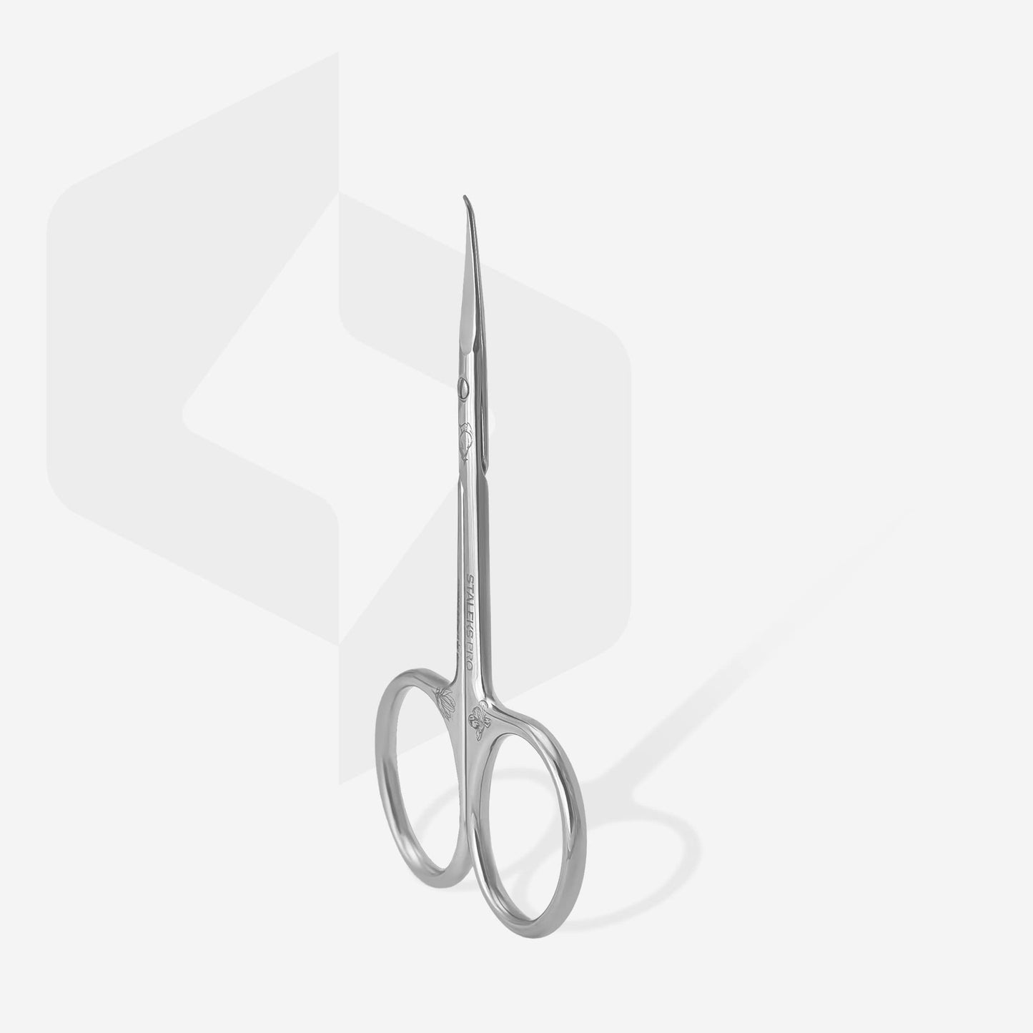 Staleks Pro Exclusive 23 Type 2 Professional Cuticle Scissors with hook (Magnolia pattern) - Pack of 1 - Model SX-23/2