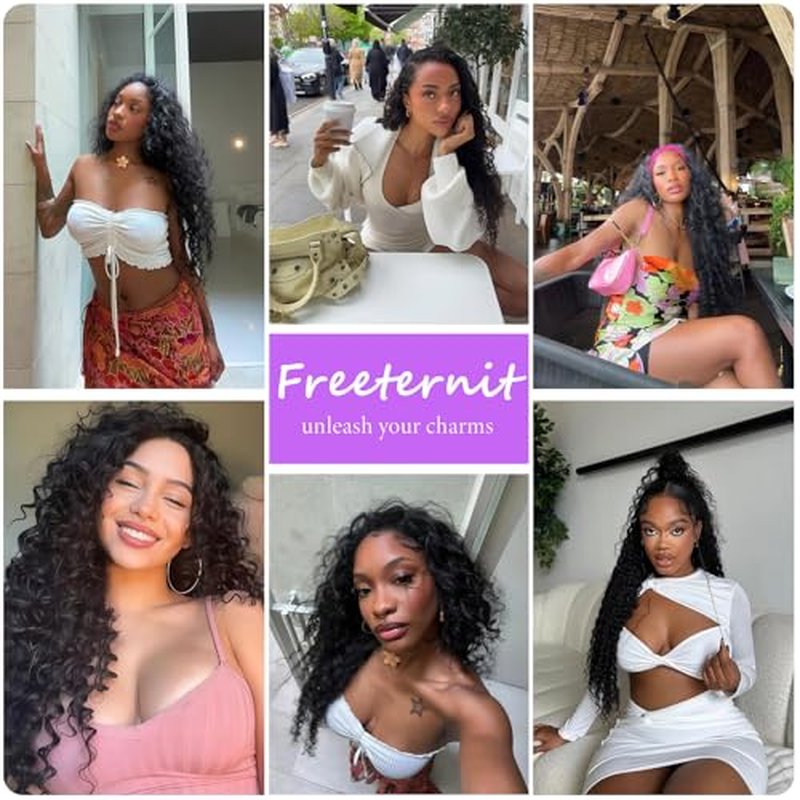 22 Inch Deep Wave Lace Front Wigs Human Hair 13x6 HD Real Human Hair Wig 12A Natural Black Glueless Curly Wig Human Hair Pre Plucked for Women Invisilbe Hairline Tiny Knots 200 Density Longer Life