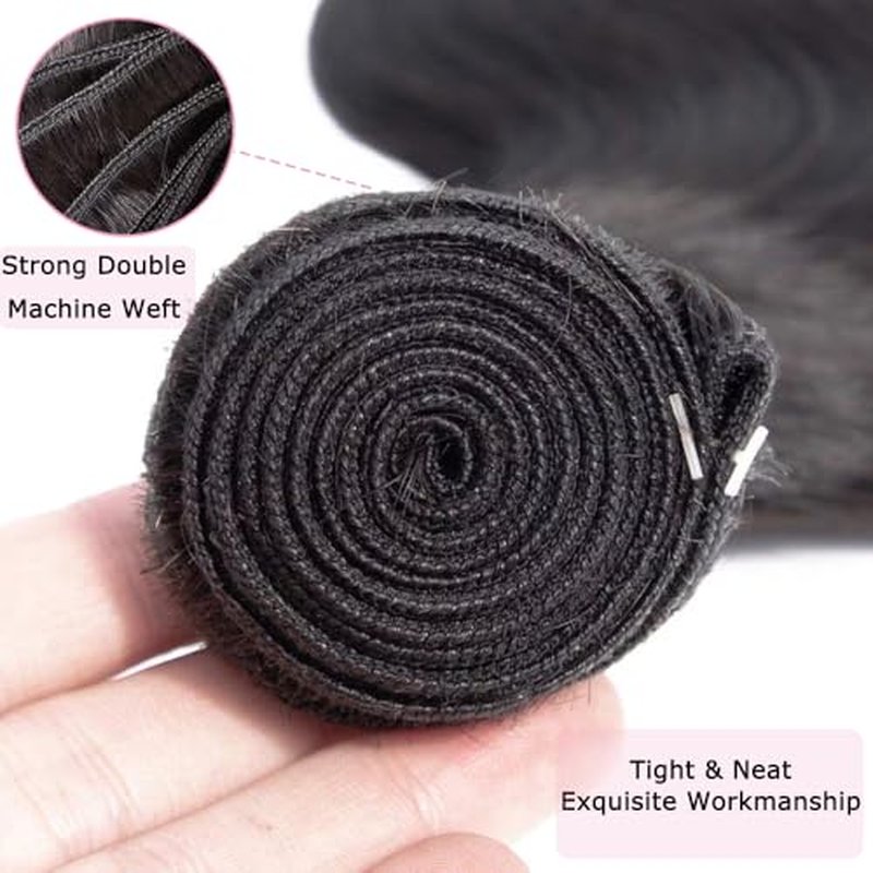16A Human Hair Bundles 18 20 22 Inch Body Wave Bundles Human Hair 300g Brazilian Virgin Body Wave 3 Pieces Deals Brazilian Quick Weave Extensions Wet and Wavy Extensions Natural Black