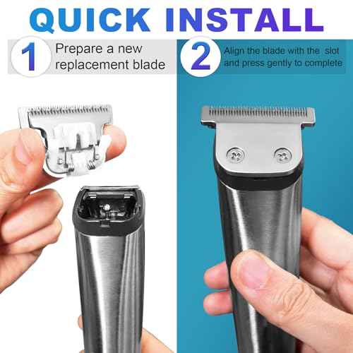 T-Blade Detachable Replacement blades Compatible with Wahl Trimmers 9864/9864SS/9686/9818A/9854L/9876L/9854 /WSS3L/SS2L etc. (1 Pack)
