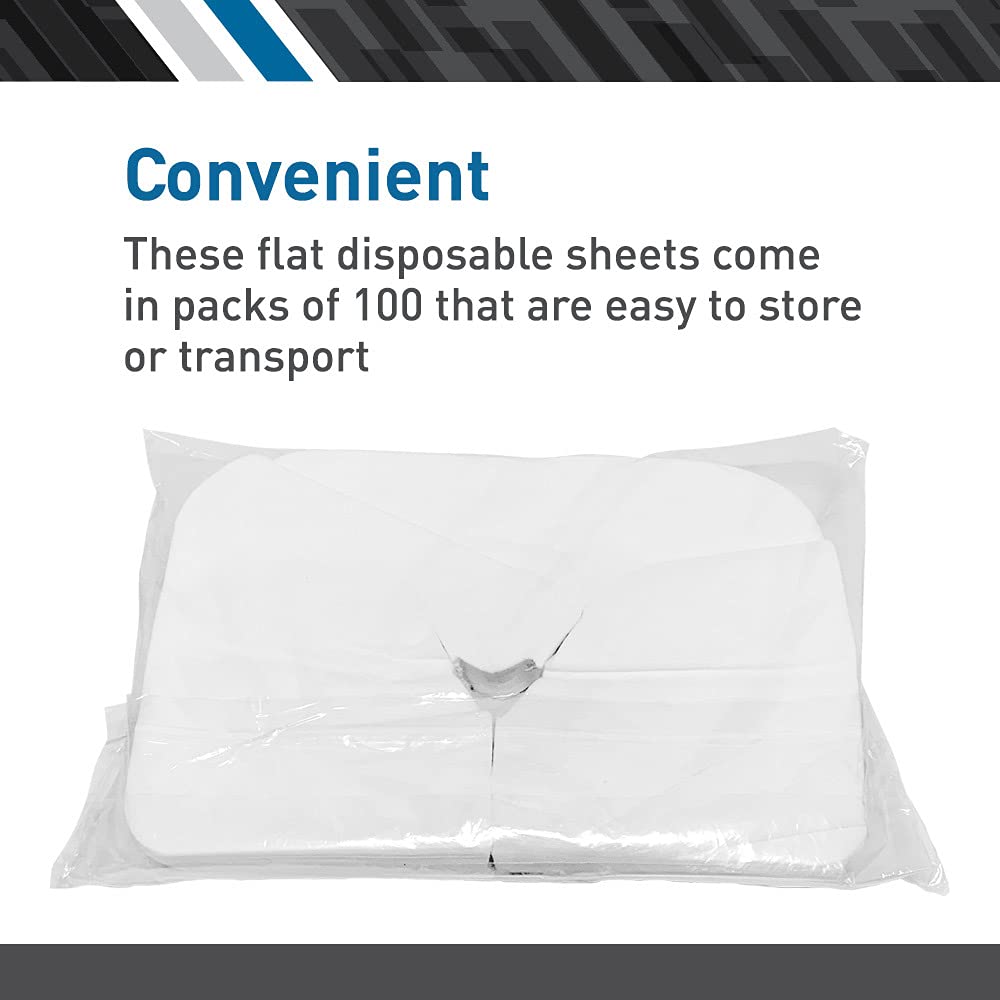 BodyMed Disposable Face Cradle Covers - Medical-Grade, Ultra Soft Massage Table Covers | 100 Sheets in 2 Packs