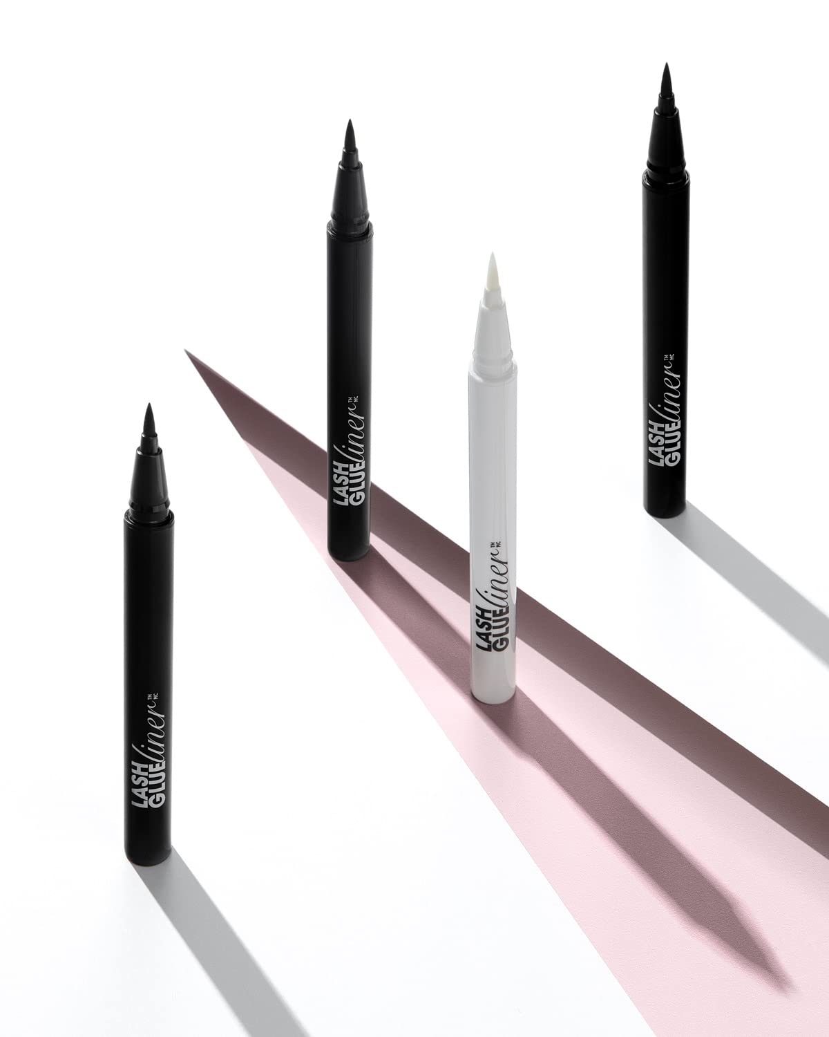 KISS Lash GLUEliner, Matte Finish, Foolproof Easy Touch-Up False Eyelash Glue and Eyeliner, Two in One Liner and Lash Glue, Black, 0.7 mL, 0.02 fl. oz. (Pack of 2)