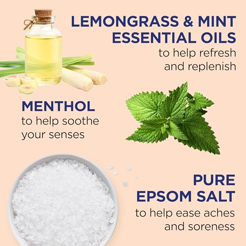 Dr Teal's Epsom Salt Magnesium Soak, Pre & Post Workout with Menthol & Essential Oils, 3 lbs