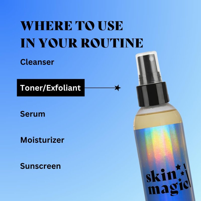 10% Glycolic Treatment Tonic Exfoliating Toner for Face and Body, Alcohol Free, Combats Acne and Hyperpigmentation, Rough Skin, All Skin Types Including Sensitive