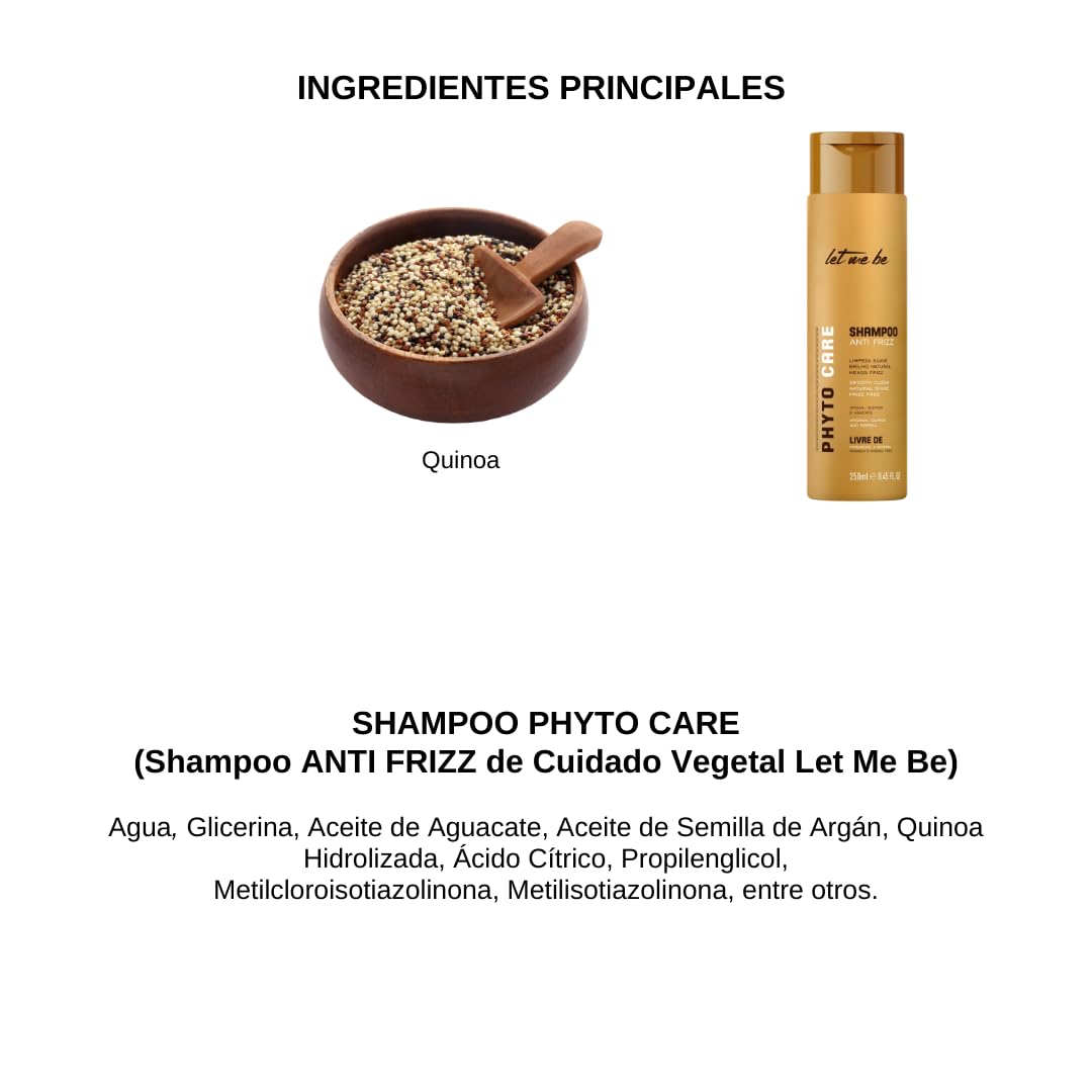 Let Me Be Shampoo Anti Frizz Phyto Care by 250ml