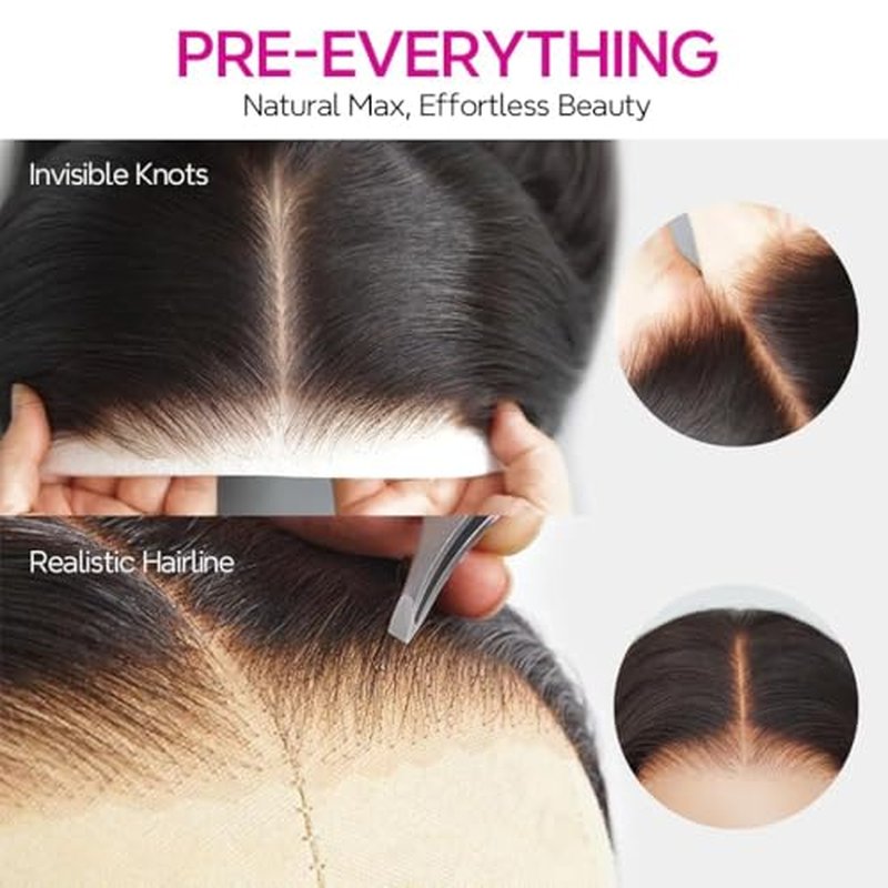 mscoco Bob Wig Human Hair 5¡¿6 Natural Black Body Wave Lace Front Wigs Human Hair Pre-bleached knots Glueless Bob Wig Human Hair Glueless Wigs Human Hair for Black Women Body Wave Human Hair Wig