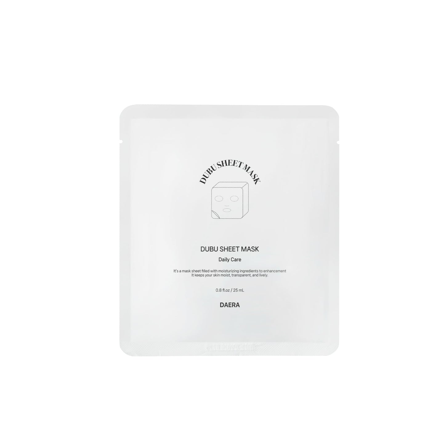 DAERA Korean DUBU 5 Sheets x Facial Mask, Deep Hydrating Repairing Nourishing for Dry and Sensitive Skin, Panthenol, Niacinamide, Adenosin, Korean Moisturizer, Korean Glass Skin