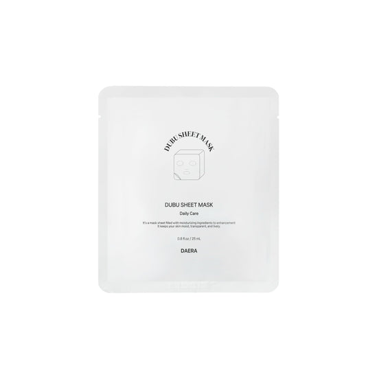 DAERA Korean DUBU 5 Sheets x Facial Mask, Deep Hydrating Repairing Nourishing for Dry and Sensitive Skin, Panthenol, Niacinamide, Adenosin, Korean Moisturizer, Korean Glass Skin